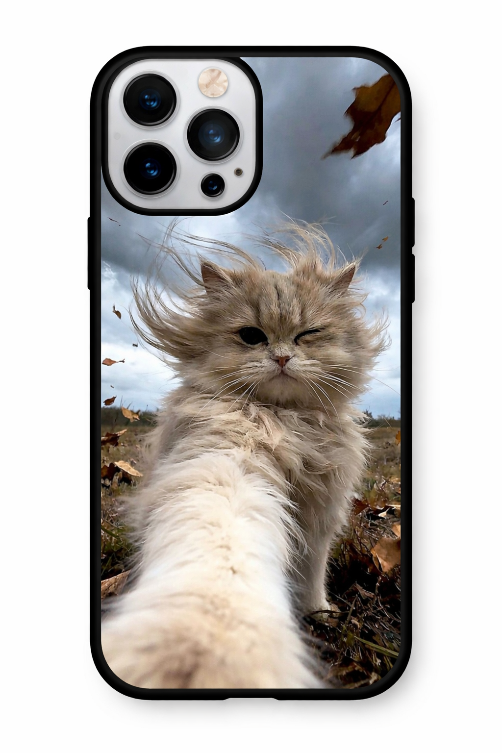 Cool Selfie of Cat in Strom Mobile Back Cover