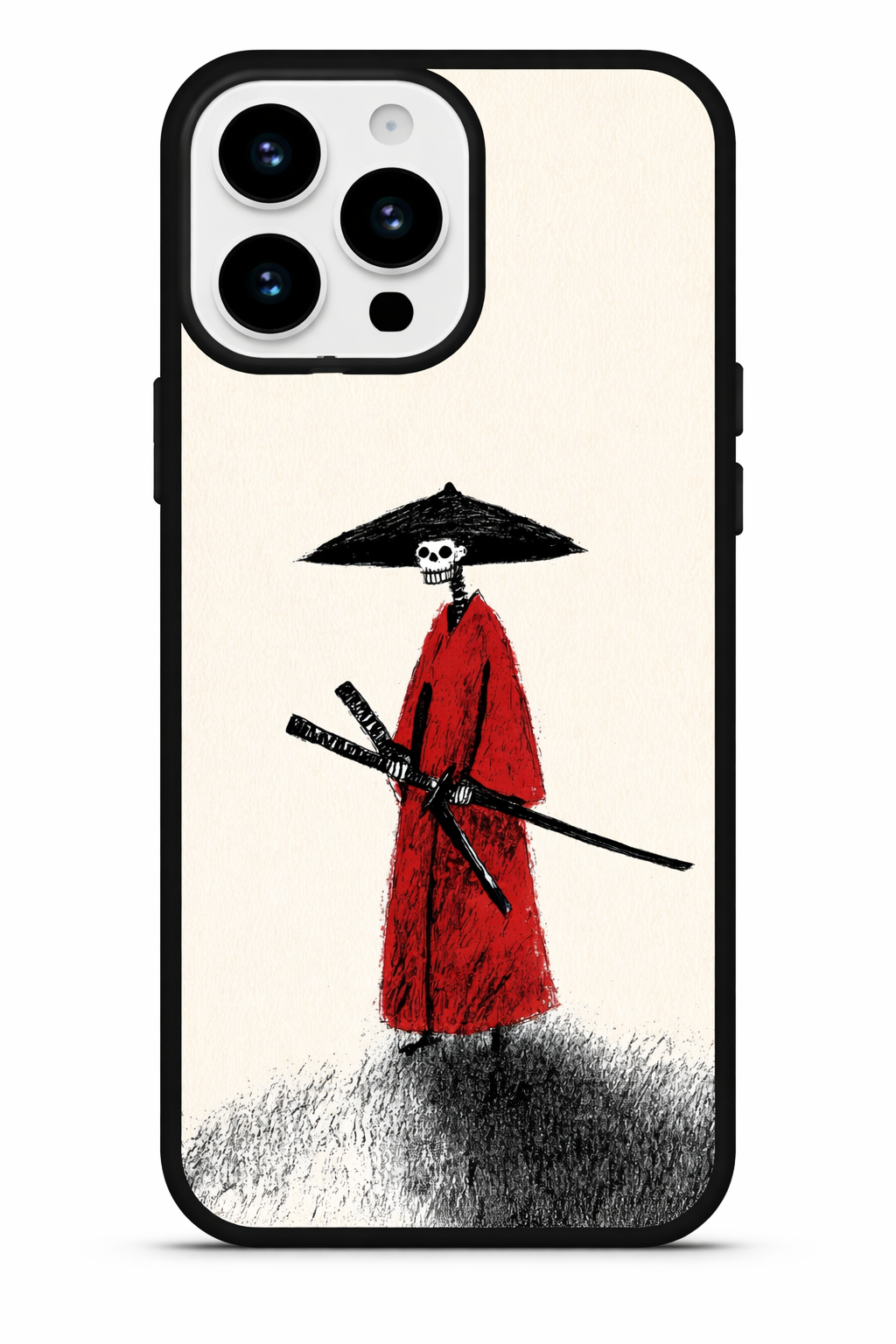 Skeleton Samurai Mobile Back Cover