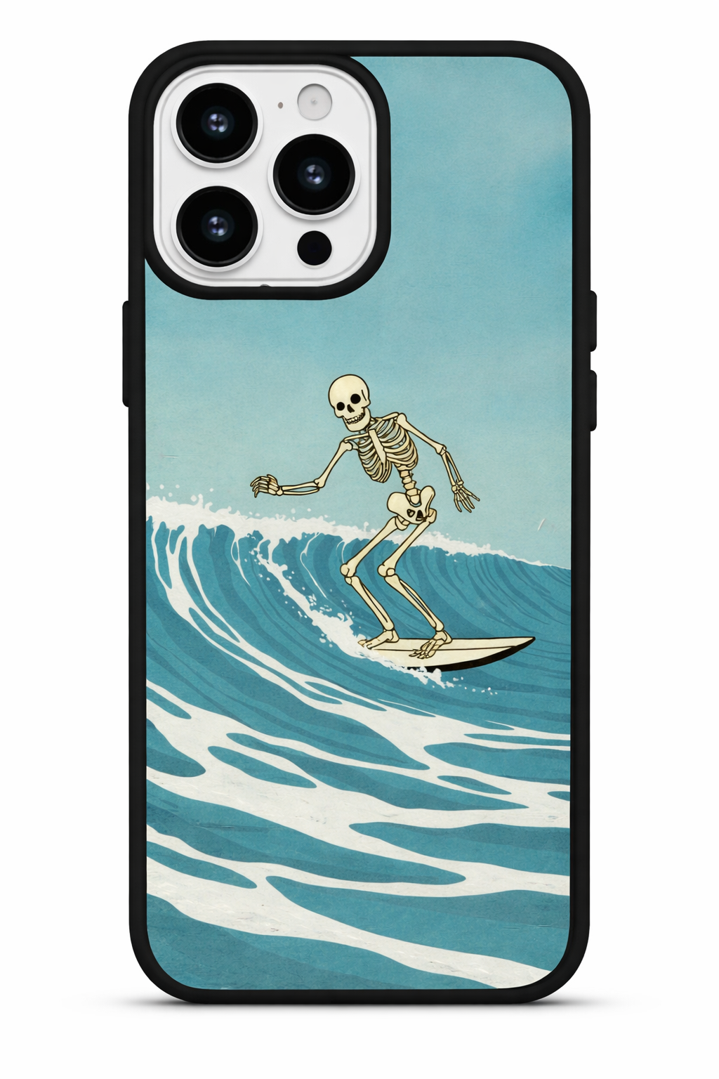 Surfing Skeleton Mobile Back Cover